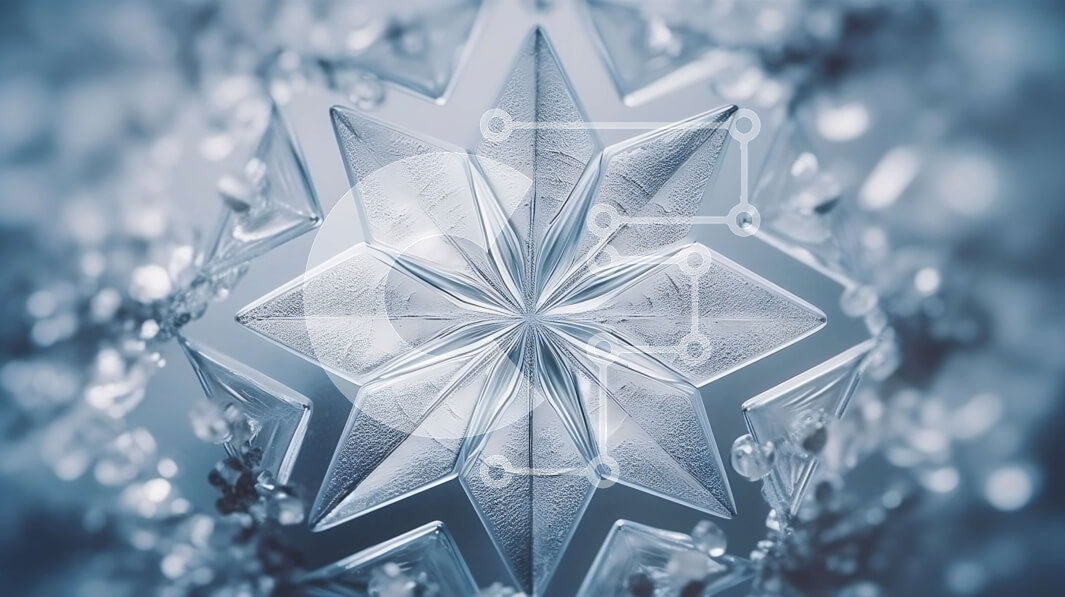 Intra Συλλεκτικό Ξύλινο Παζλ Plywood  4mm - Όμορφη εικόνα μιας περίπλοκα σχεδιασμένης νιφάδας χιονιού Σε Ξύλινο Κουτί - Διαστάσεις: 10x10 cm – 25 κομμάτια