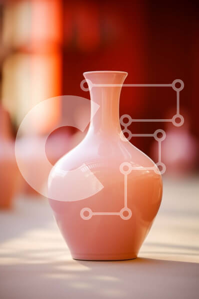 Intra Συλλεκτικό Ξύλινο Παζλ Plywood  4mm - Όμορφα ροζ βάζα στο τραπέζι Σε Ξύλινο Κουτί - Διαστάσεις Puzzle: 10x10 cm – 25 κομμάτια