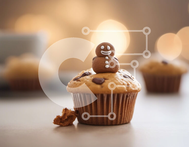 Σετ των 2 Intra Συλλεκτικό Ξύλινο Παζλ Plywood  4mm - Φλιτζάνι καφέ με κέικ με μελόψωμο Σε Ξύλινο Κουτί - Διαστάσεις: 10x10 cm – 25 κομμάτια