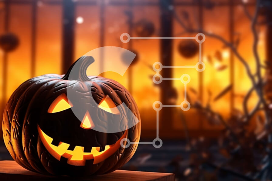 Intra Συλλεκτικό Ξύλινο Παζλ Plywood  4mm - Φώτισε την κολοκύθα του Halloween μπροστά από ένα φωτισμένο παράθυρο Σε Ξύλινο Κουτί - Διαστάσεις Puzzle: 10x10 cm – 25 κομμάτια