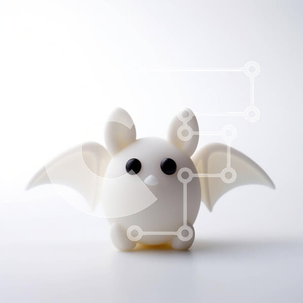 Intra Συλλεκτικό Ξύλινο Παζλ Plywood  4mm - Λευκό παιχνίδι ρόπαλο με μαύρα μάτια και φτερά Σε Ξύλινο Κουτί - Διαστάσεις: 10x10 cm – 25 κομμάτια