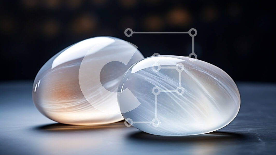 Intra Συλλεκτικό Ξύλινο Παζλ Plywood  4mm - Δύο λευκές μαρμάρινες σφαίρες στη μαύρη επιφάνεια Σε Ξύλινο Κουτί - Διαστάσεις Puzzle: 10x10 cm – 25 κομμάτια