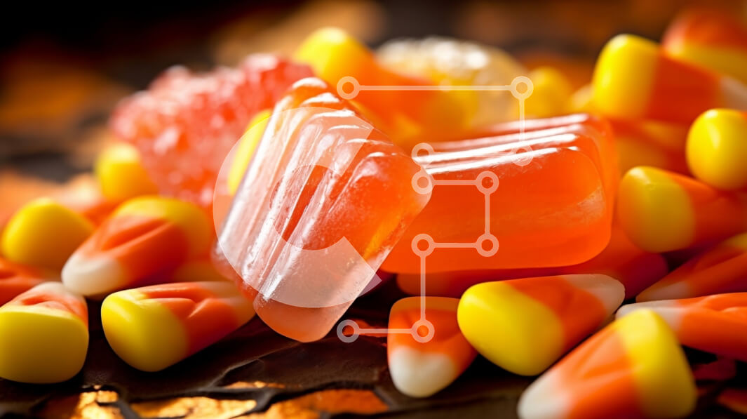 Σετ των 2 Intra Συλλεκτικό Ξύλινο Παζλ Plywood  4mm - Ποικιλία από ζαχαρωτά και αποκριάτικα στολίδια Σε Ξύλινο Κουτί - Διαστάσεις: 10x10 cm – 25 κομμάτια