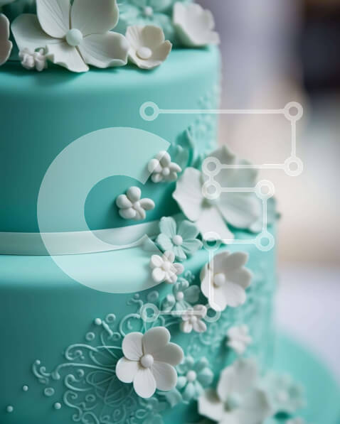 Σετ των 2 Intra Συλλεκτικό Ξύλινο Παζλ Plywood  4mm - Κέικ τριών επιπέδων κιρκίρι με διακοσμητικά λευκών λουλουδιών Σε Ξύλινο Κουτί - Διαστάσεις: 10x10 cm – 25 κομμάτια