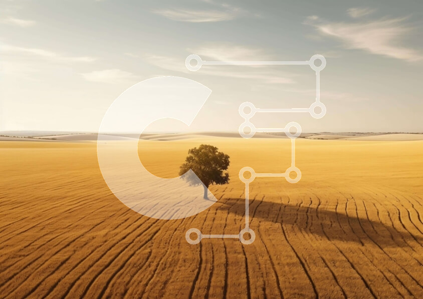 Intra Συλλεκτικό Ξύλινο Παζλ Plywood  4mm - Μοναχικό δέντρο στο κενό κίτρινο πεδίο Σε Ξύλινο Κουτί - Διαστάσεις: 10x10 cm – 25 κομμάτια