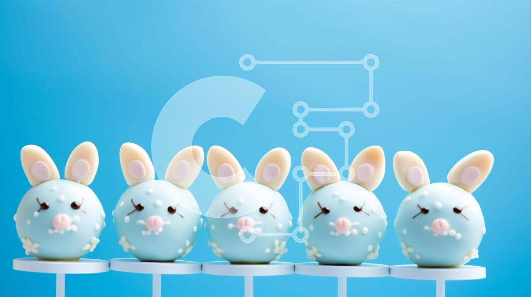 Σετ των 2 Intra Συλλεκτικό Ξύλινο Παζλ Plywood  4mm - Ομάδα κέικ λαγουδάκι σκάει σε ραβδιά Σε Ξύλινο Κουτί - Διαστάσεις: 10x10 cm – 25 κομμάτια