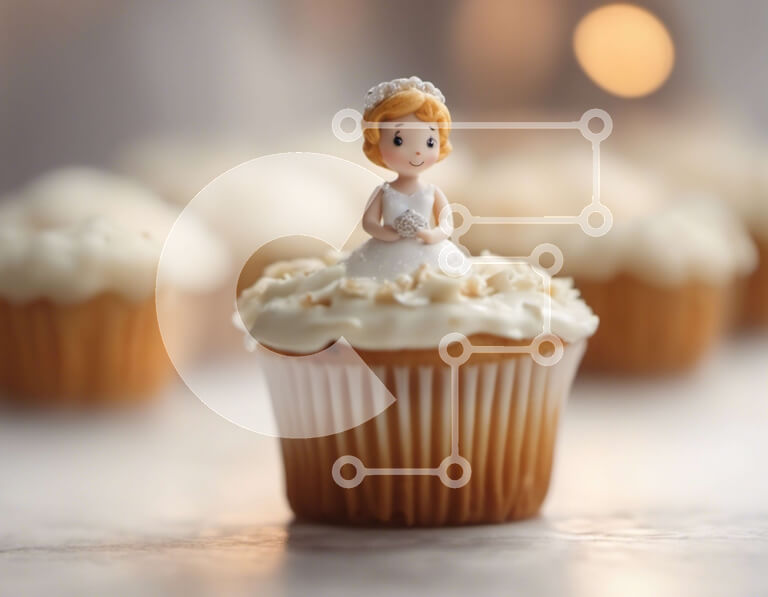 Σετ των 2 Intra Συλλεκτικό Ξύλινο Παζλ Plywood  4mm - Cupcake με περίπλοκη διακόσμηση με ειδώλια Σε Ξύλινο Κουτί - Διαστάσεις: 10x10 cm – 25 κομμάτια