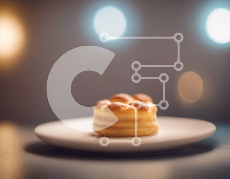 Σετ των 2 Intra Συλλεκτικό Ξύλινο Παζλ Plywood  4mm - Νόστιμο επιδόρπιο ζαχαροπλαστικής σε λευκό πιάτο Σε Ξύλινο Κουτί - Διαστάσεις: 10x10 cm – 25 κομμάτια