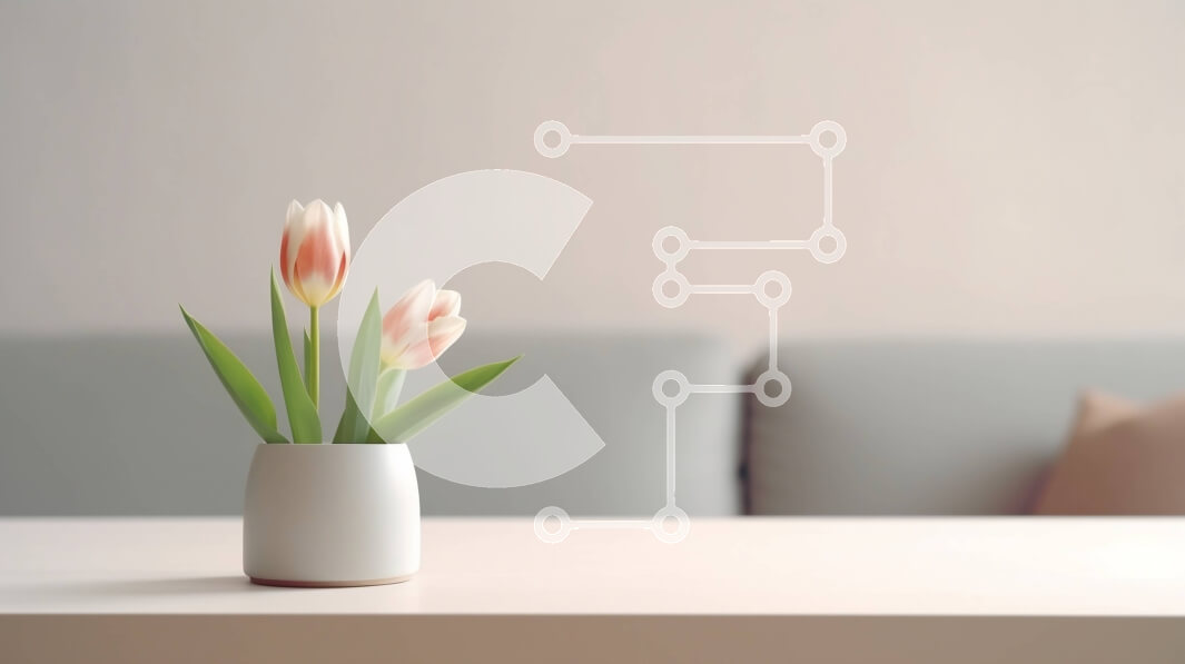 Intra Συλλεκτικό Ξύλινο Παζλ Plywood  4mm - Λευκές τουλίπες σε βάζο σε ξύλινο τραπέζι Σε Ξύλινο Κουτί - Διαστάσεις: 10x10 cm – 25 κομμάτια