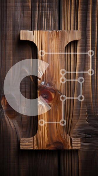 Intra Συλλεκτικό Ξύλινο Παζλ Plywood  4mm - Κοντινό πλάνο τραχιά και ανάγλυφη ξύλινη σανίδα Σε Ξύλινο Κουτί - Διαστάσεις Puzzle: 10x10 cm – 25 κομμάτια