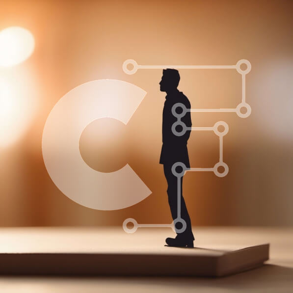 Intra Συλλεκτικό Ξύλινο Παζλ Plywood  4mm - Σιλουέτα ενός άνδρα που στέκεται σε ένα βιβλίο σε ένα δωμάτιο με χαμηλό φωτισμό Σε Ξύλινο Κουτί - Διαστάσεις Puzzle: 10x10 cm – 25 κομμάτια