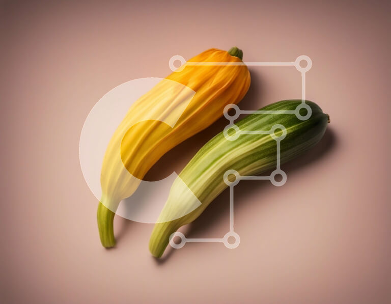 Σετ των 2 Intra Συλλεκτικό Ξύλινο Παζλ Plywood  4mm - Δύο κολοκύθες σε μπεζ φόντο Σε Ξύλινο Κουτί - Διαστάσεις: 10x10 cm – 25 κομμάτια