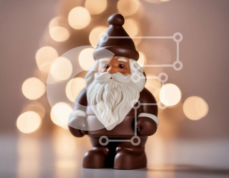 Intra Συλλεκτικό Ξύλινο Παζλ Plywood  4mm - Παιχνίδι Άγιος Βασίλης με φωτισμένο φόντο Σε Ξύλινο Κουτί - Διαστάσεις: 10x10 cm – 25 κομμάτια