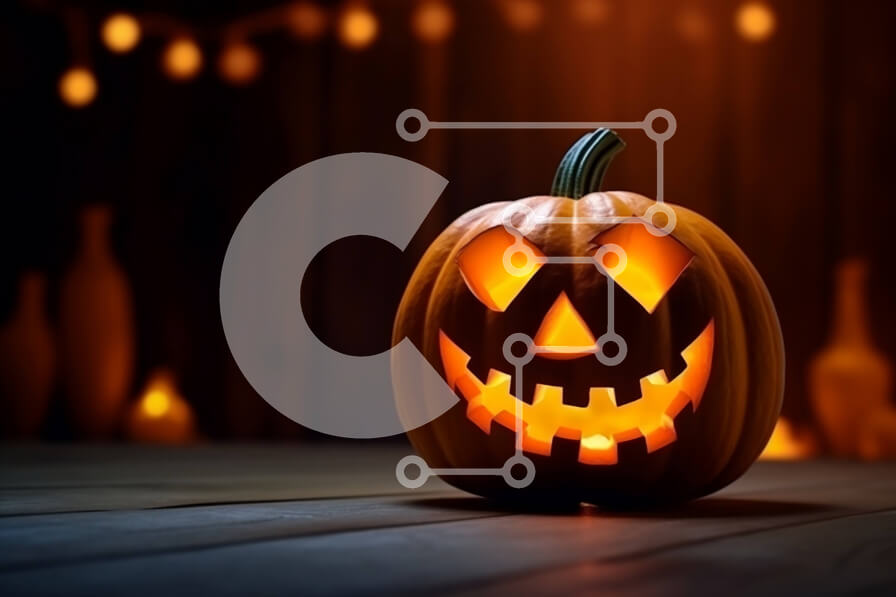 Intra Συλλεκτικό Ξύλινο Παζλ Plywood  4mm - Φωτίστε το Pumpkin in the Dark Σε Ξύλινο Κουτί - Διαστάσεις Puzzle: 10x10 cm – 25 κομμάτια
