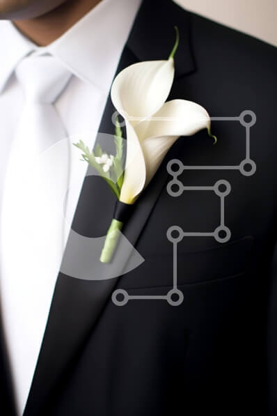 Intra Συλλεκτικό Ξύλινο Παζλ Plywood  4mm - Άνδρας με μαύρο κοστούμι με λευκή μπουτονιέρα Σε Ξύλινο Κουτί - Διαστάσεις Puzzle: 10x10 cm – 25 κομμάτια