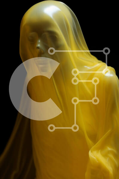 Intra Συλλεκτικό Ξύλινο Παζλ Plywood  4mm - Ημιδιαφανές κίτρινο πέπλο γλυπτό Σε Ξύλινο Κουτί - Διαστάσεις Puzzle: 10x10 cm – 25 κομμάτια