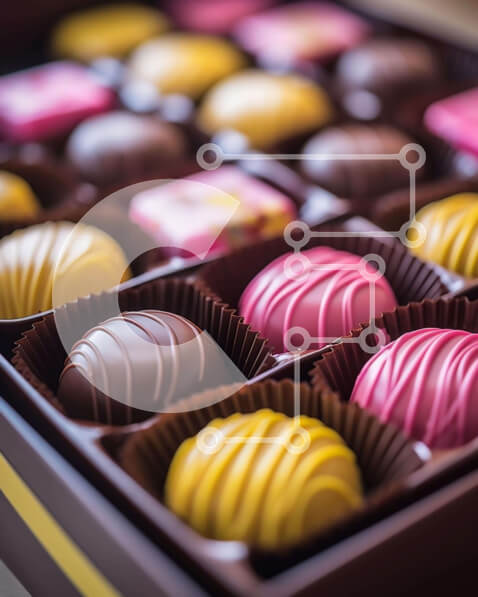 Σετ των 2 Intra Συλλεκτικό Ξύλινο Παζλ Plywood  4mm - Ποικιλία σοκολάτας σε καφέ κουτί Σε Ξύλινο Κουτί - Διαστάσεις: 10x10 cm – 25 κομμάτια