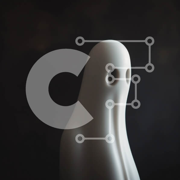 Intra Συλλεκτικό Ξύλινο Παζλ Plywood  4mm - Ειδώλιο σαν φάντασμα σε σκούρο φόντο Σε Ξύλινο Κουτί - Διαστάσεις Puzzle: 10x10 cm – 25 κομμάτια