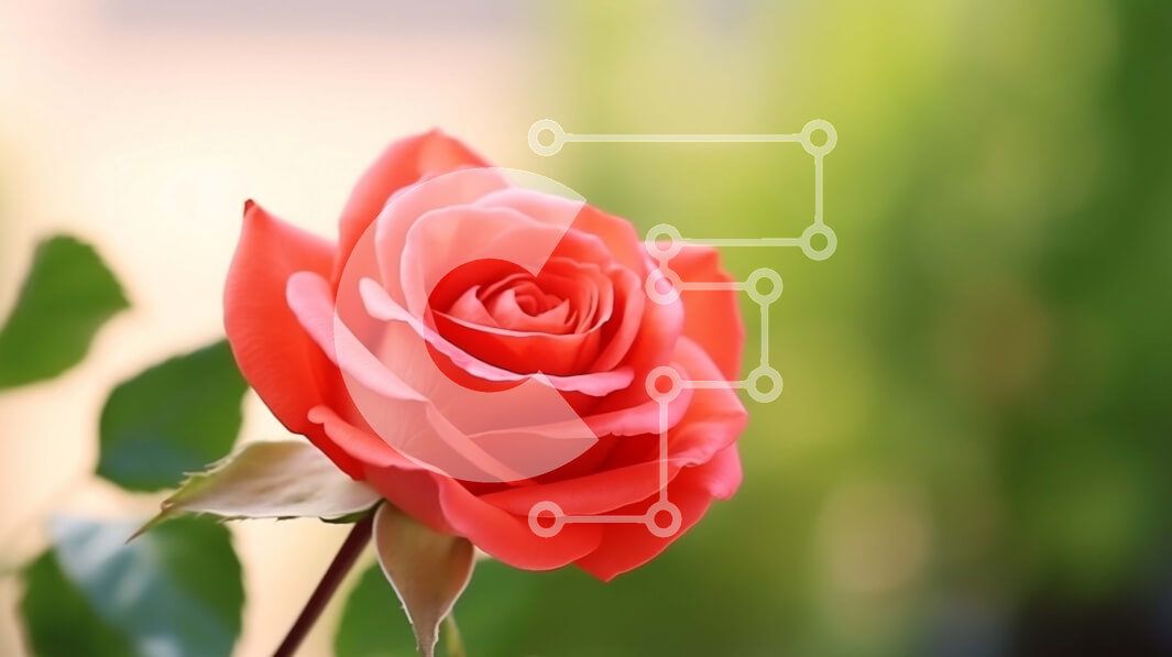 Intra Συλλεκτικό Ξύλινο Παζλ Plywood  4mm - Μονό κόκκινο τριαντάφυλλο με πράσινα φύλλα - σύμβολο αγάπης και φιλίας Σε Ξύλινο Κουτί - Διαστάσεις: 10x10 cm – 25 κομμάτια