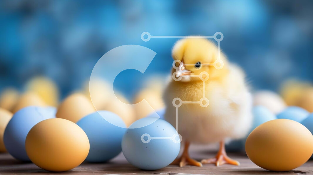 Intra Συλλεκτικό Ξύλινο Παζλ Plywood  4mm - Πασχαλινό νεοσσό και αυγά Σε Ξύλινο Κουτί - Διαστάσεις: 10x10 cm – 25 κομμάτια