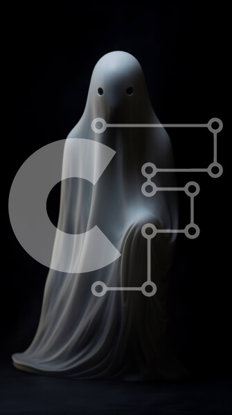 Intra Συλλεκτικό Ξύλινο Παζλ Plywood  4mm - Μυστηριώδης φιγούρα σαν φάντασμα που κάθεται στο σκοτάδι Σε Ξύλινο Κουτί - Διαστάσεις Puzzle: 10x10 cm – 25 κομμάτια