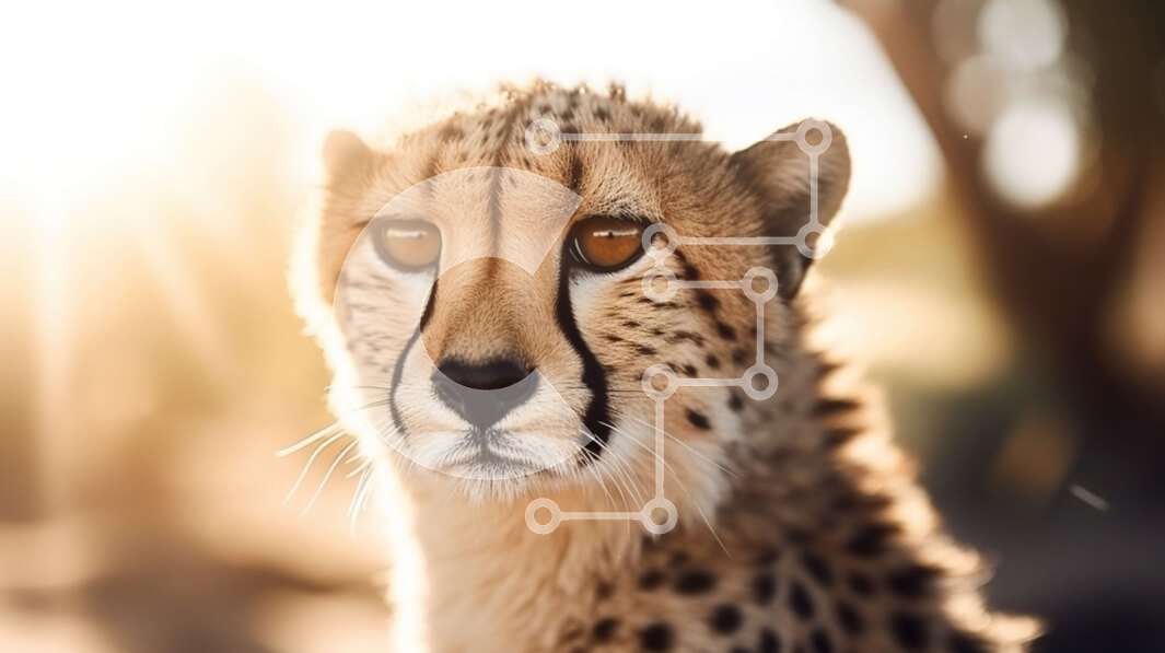 Σετ των 2 Intra Συλλεκτικό Ξύλινο Παζλ Plywood  4mm - Κοντινό πλάνο του Έντονου Βλέμματος του Τσίτα Σε Ξύλινο Κουτί - Διαστάσεις: 10x10 cm – 25 κομμάτια