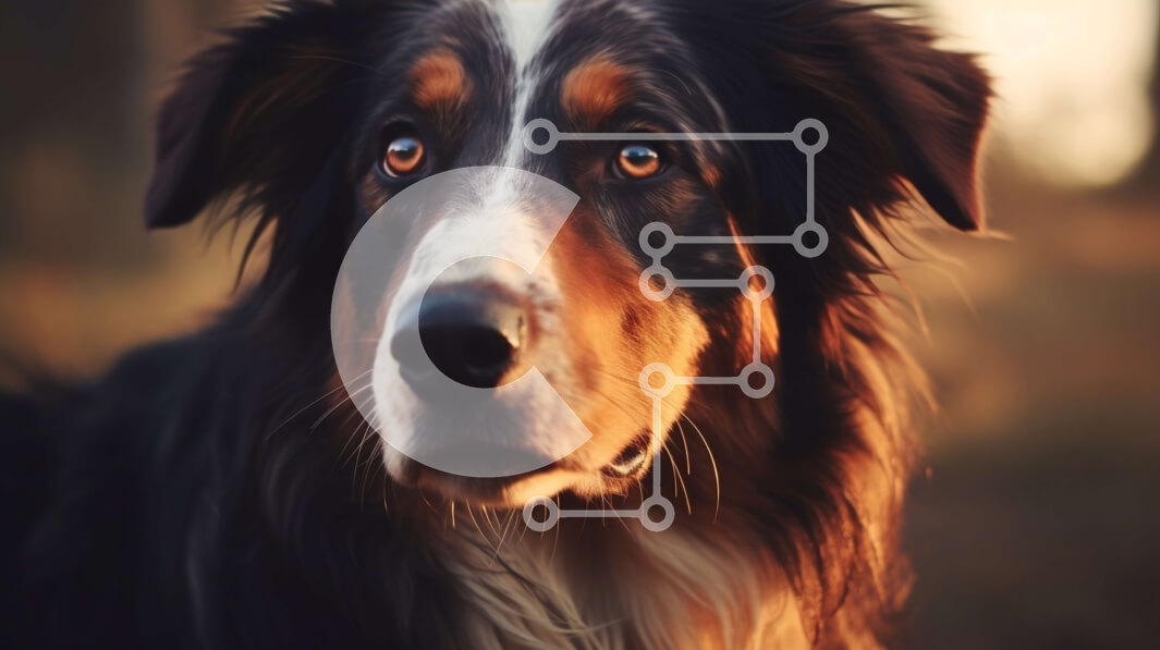 Σετ των 2 Intra Συλλεκτικό Ξύλινο Παζλ Plywood  4mm - Καφέ και λευκό σκυλί με κουνημένη ουρά στο χωράφι Σε Ξύλινο Κουτί - Διαστάσεις: 10x10 cm – 25 κομμάτια