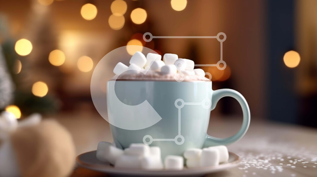 Σετ των 2 Intra Συλλεκτικό Ξύλινο Παζλ Plywood  4mm - Ζεστό κακάο με Marshmallows και κέικ σοκολάτας Σε Ξύλινο Κουτί - Διαστάσεις: 10x10 cm – 25 κομμάτια