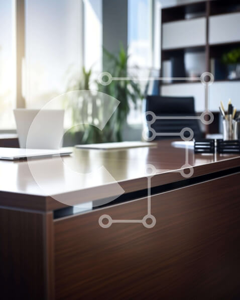 Intra Συλλεκτικό Ξύλινο Παζλ Plywood  4mm - Χώρος εργασίας γραφείου με ξύλινο γραφείο και φορητούς υπολογιστές Σε Ξύλινο Κουτί - Διαστάσεις Puzzle: 10x10 cm – 25 κομμάτια