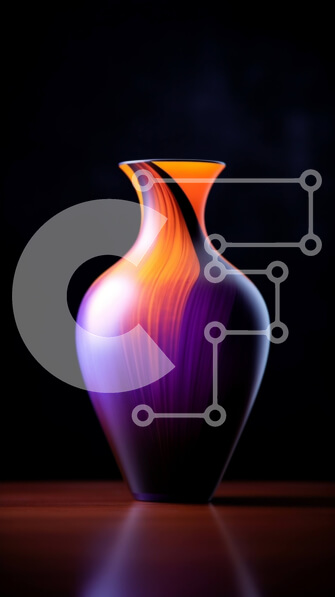 Intra Συλλεκτικό Ξύλινο Παζλ Plywood  4mm - Πολύχρωμο βάζο σε ξύλινο τραπέζι Σε Ξύλινο Κουτί - Διαστάσεις: 10x10 cm – 25 κομμάτια