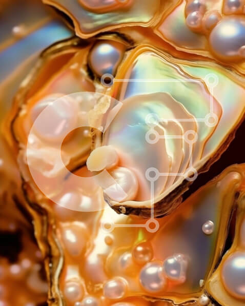 Intra Συλλεκτικό Ξύλινο Παζλ Plywood  4mm - Όμορφη εικόνα του κοχυλιού στρειδιών με λαμπερά μαργαριτάρια Σε Ξύλινο Κουτί - Διαστάσεις: 10x10 cm – 25 κομμάτια