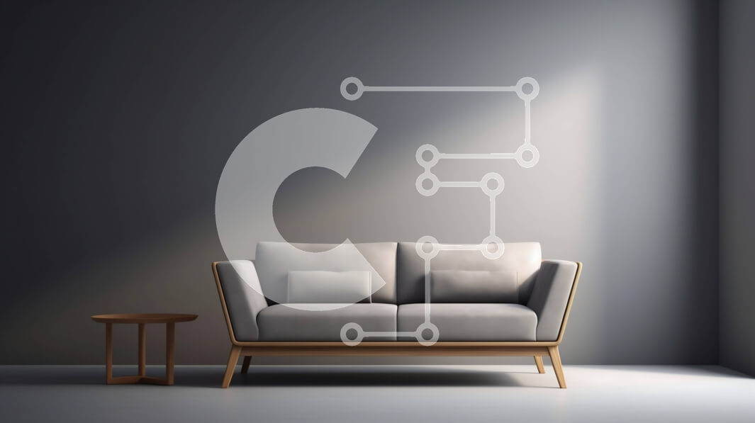 Intra Συλλεκτικό Ξύλινο Παζλ Plywood  4mm - Μοντέρνο μινιμαλιστικό σαλόνι με ανοιχτόχρωμο καναπέ και ξύλινο τραπεζάκι σαλονιού Σε Ξύλινο Κουτί - Διαστάσεις Puzzle: 10x10 cm – 25 κομμάτια