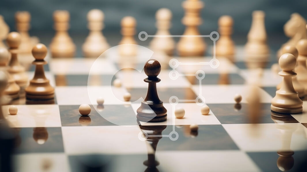 Intra Συλλεκτικό Ξύλινο Παζλ Plywood  4mm - Σκακιέρα με ασπρόμαυρα κομμάτια σκακιού Σε Ξύλινο Κουτί - Διαστάσεις Puzzle: 10x10 cm – 25 κομμάτια