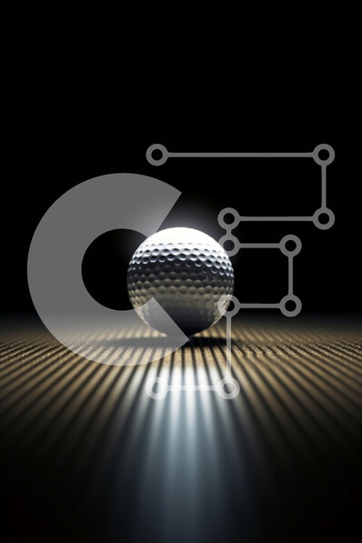 Intra Συλλεκτικό Ξύλινο Παζλ Plywood  4mm - Μπάλα του γκολφ σε καρό πάτωμα με έντονο φως από πάνω Σε Ξύλινο Κουτί - Διαστάσεις Puzzle: 10x10 cm – 25 κομμάτια