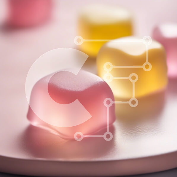 Σετ των 2 Intra Συλλεκτικό Ξύλινο Παζλ Plywood  4mm - Πολύχρωμοι κύβοι ζελέ σε ένα πιάτο Σε Ξύλινο Κουτί - Διαστάσεις: 10x10 cm – 25 κομμάτια