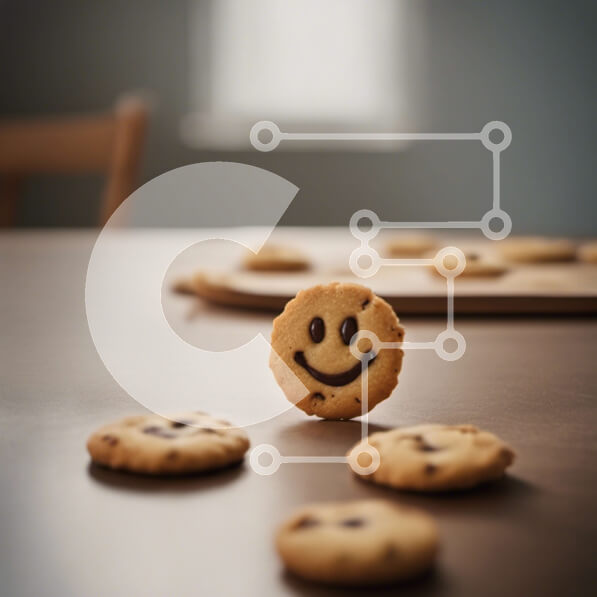 Σετ των 2 Intra Συλλεκτικό Ξύλινο Παζλ Plywood  4mm - Λαχταριστά μπισκότα χαμογελαστού προσώπου Σε Ξύλινο Κουτί - Διαστάσεις: 10x10 cm – 25 κομμάτια