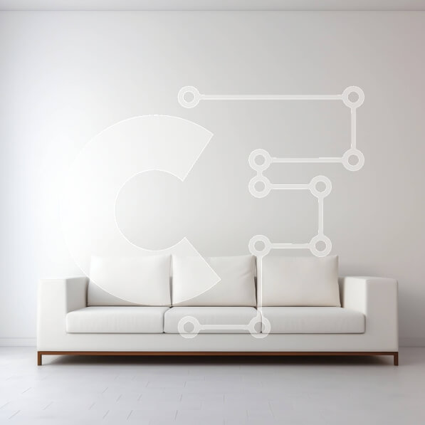 Intra Συλλεκτικό Ξύλινο Παζλ Plywood  4mm - Λευκός δερμάτινος καναπές σε κενό δωμάτιο Σε Ξύλινο Κουτί - Διαστάσεις Puzzle: 10x10 cm – 25 κομμάτια