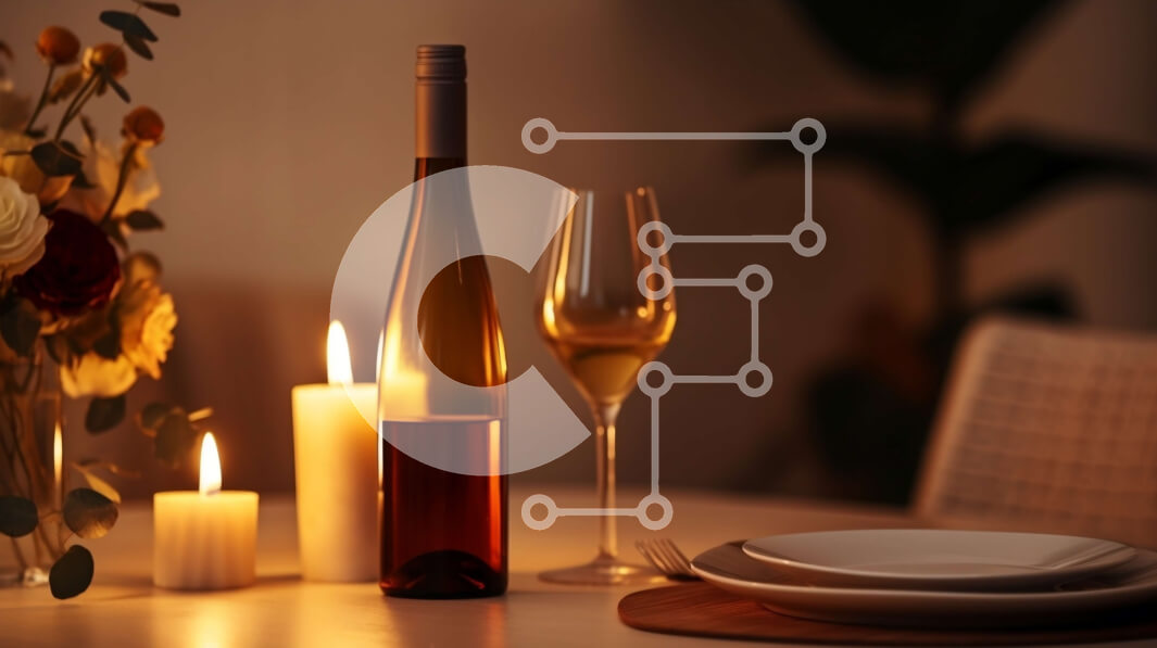 Σετ των 2 Intra Συλλεκτικό Ξύλινο Παζλ Plywood  4mm - Ρομαντικό τραπέζι δείπνου με κρασί και κερί Σε Ξύλινο Κουτί - Διαστάσεις: 10x10 cm – 25 κομμάτια