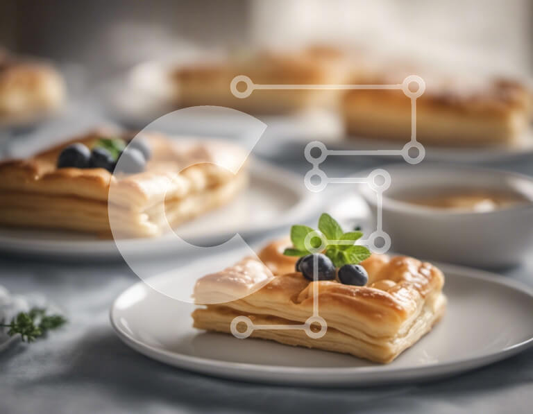 Σετ των 2 Intra Συλλεκτικό Ξύλινο Παζλ Plywood  4mm - Κομψή γευστική εμπειρία με αρτοσκευάσματα και βατόμουρα Σε Ξύλινο Κουτί - Διαστάσεις: 10x10 cm – 25 κομμάτια