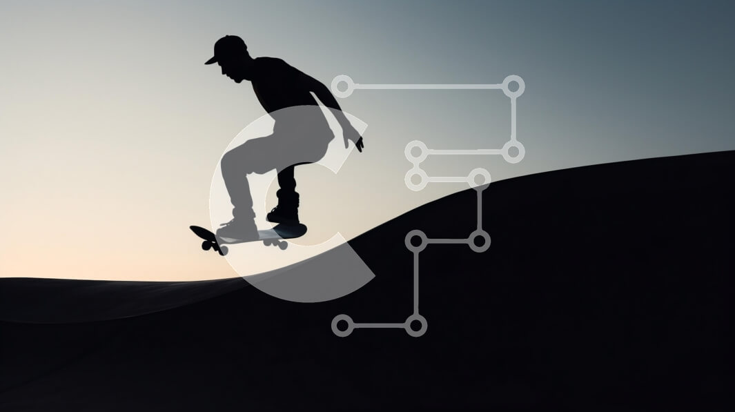 Intra Συλλεκτικό Ξύλινο Παζλ Plywood  4mm - Άτομο που κάνει skateboard σε έναν αμμόλοφο στο ηλιοβασίλεμα Σε Ξύλινο Κουτί - Διαστάσεις Puzzle: 10x10 cm – 25 κομμάτια