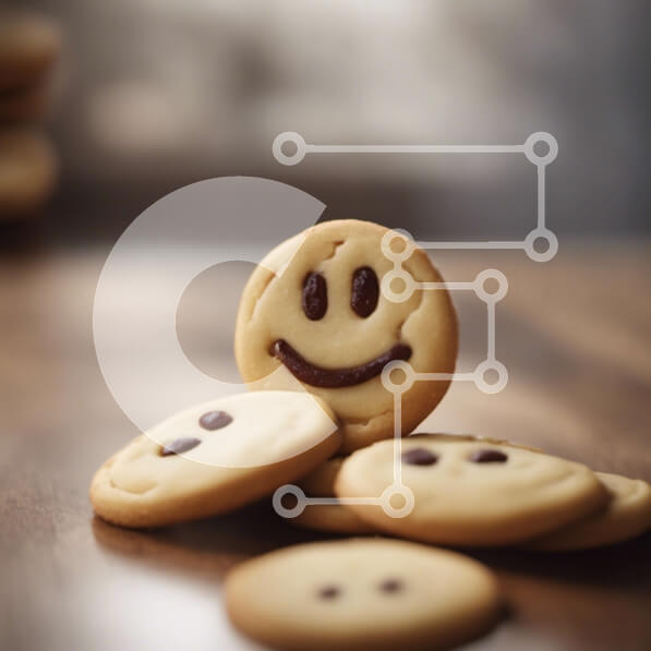 Σετ των 2 Intra Συλλεκτικό Ξύλινο Παζλ Plywood  4mm - Σωρός από μπισκότα Smiley Face Σε Ξύλινο Κουτί - Διαστάσεις: 10x10 cm – 25 κομμάτια