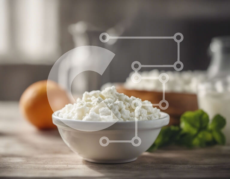 Σετ των 2 Intra Συλλεκτικό Ξύλινο Παζλ Plywood  4mm - Λευκό μπολ με γιαούρτι, γάλα και πορτοκάλι Σε Ξύλινο Κουτί - Διαστάσεις: 10x10 cm – 25 κομμάτια