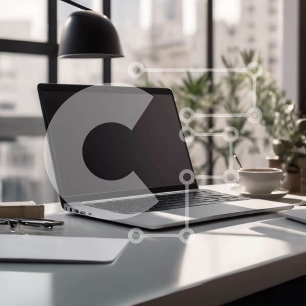 Intra Συλλεκτικό Ξύλινο Παζλ Plywood  4mm - Μοντέρνος χώρος εργασίας με λευκό γραφείο και φορητό υπολογιστή Σε Ξύλινο Κουτί - Διαστάσεις Puzzle: 10x10 cm – 25 κομμάτια