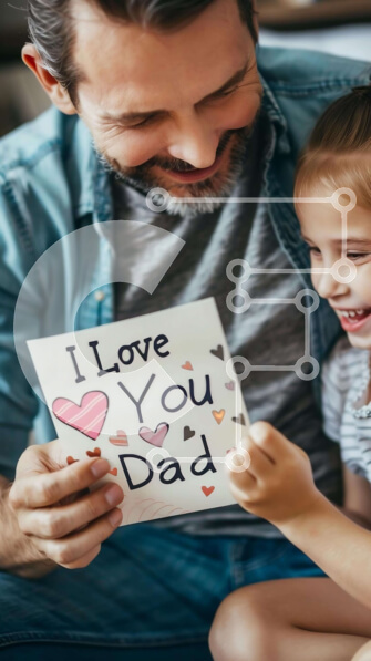 Intra Συλλεκτικό Ξύλινο Παζλ Plywood  4mm - Πατέρας και κόρη που απολαμβάνουν το χρόνο μαζί με την κάρτα «Σε αγαπώ μπαμπά». Σε Ξύλινο Κουτί - Διαστάσεις Puzzle: 10x10 cm – 25 κομμάτια