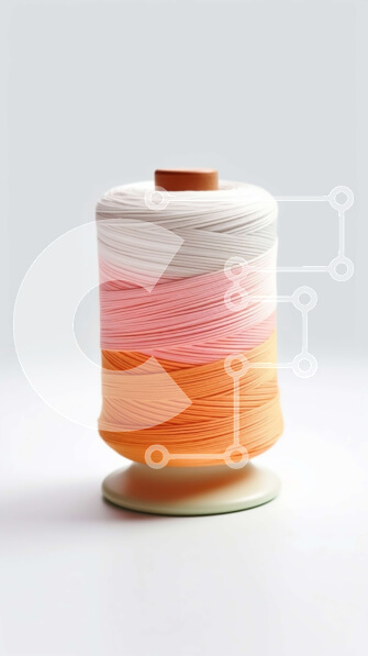 Intra Συλλεκτικό Ξύλινο Παζλ Plywood  4mm - Όμορφη εικόνα ροζ και λευκού καρούλι νήματος σε ξύλινο άξονα Σε Ξύλινο Κουτί - Διαστάσεις: 10x10 cm – 25 κομμάτια