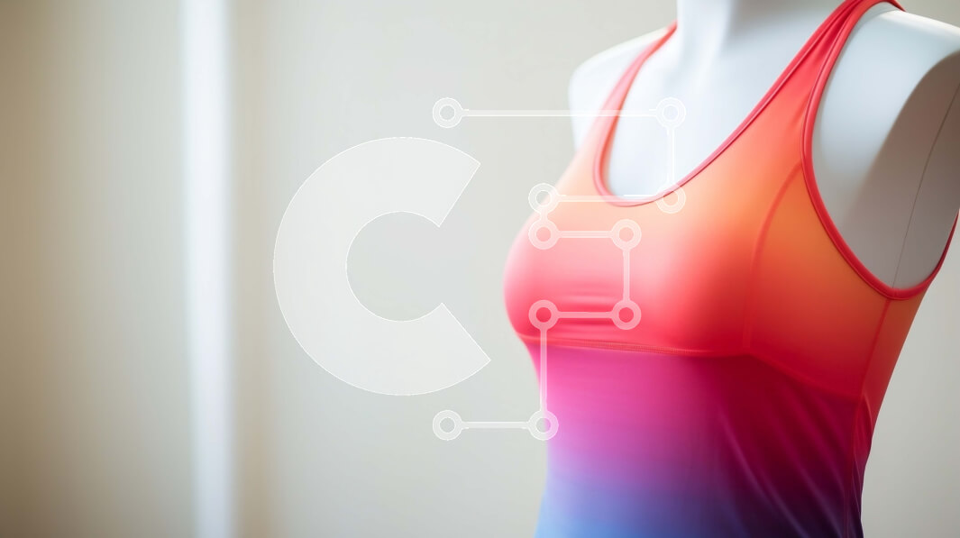 Intra Συλλεκτικό Ξύλινο Παζλ Plywood  4mm - Πολύχρωμο αθλητικό σουτιέν Gradient για γυναίκες Σε Ξύλινο Κουτί - Διαστάσεις Puzzle: 10x10 cm – 25 κομμάτια