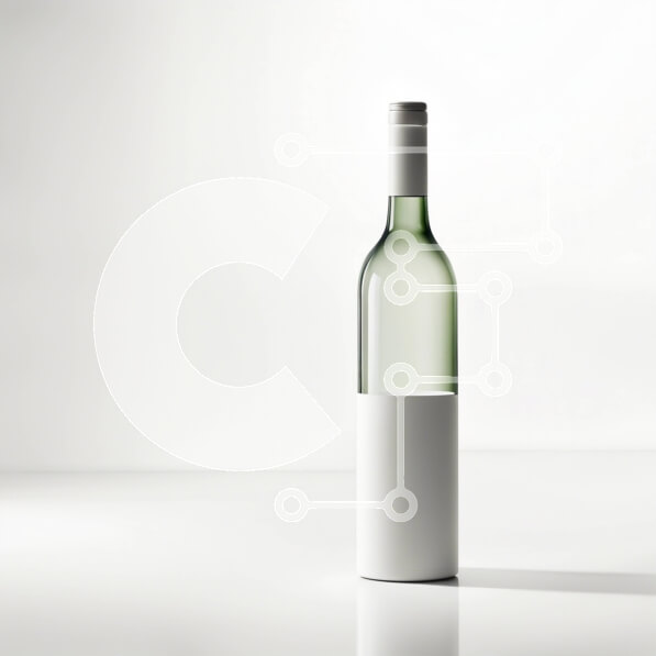 Σετ των 2 Intra Συλλεκτικό Ξύλινο Παζλ Plywood  4mm - Μπουκάλι λευκό κρασί με πράσινη ετικέτα - Φωτογραφία Αρχείου Σε Ξύλινο Κουτί - Διαστάσεις: 10x10 cm – 25 κομμάτια