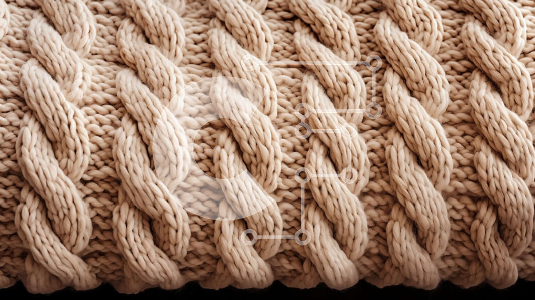 Intra Συλλεκτικό Ξύλινο Παζλ Plywood  4mm - Άνετη και ανάγλυφη πλεκτή κουβέρτα με καλώδιο σε μπεζ χρώμα Σε Ξύλινο Κουτί - Διαστάσεις Puzzle: 10x10 cm – 25 κομμάτια