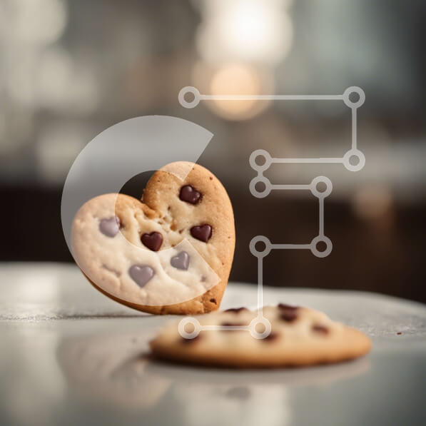 Σετ των 2 Intra Συλλεκτικό Ξύλινο Παζλ Plywood  4mm - Μπισκότα σοκολάτας σε σχήμα καρδιάς Σε Ξύλινο Κουτί - Διαστάσεις: 10x10 cm – 25 κομμάτια