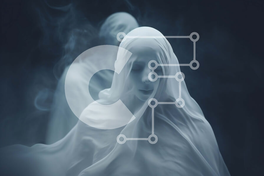 Intra Συλλεκτικό Ξύλινο Παζλ Plywood  4mm - Φανταστικές φιγούρες με λευκούς μανδύες στο σκοτεινό διάστημα Σε Ξύλινο Κουτί - Διαστάσεις Puzzle: 10x10 cm – 25 κομμάτια